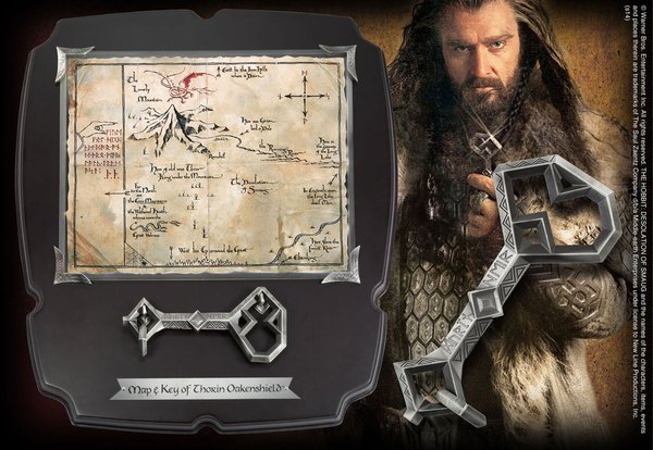 Der Hobbit Replik 1/1 Thorin´s Schlüssel und Karte zum Erebor Deluxe