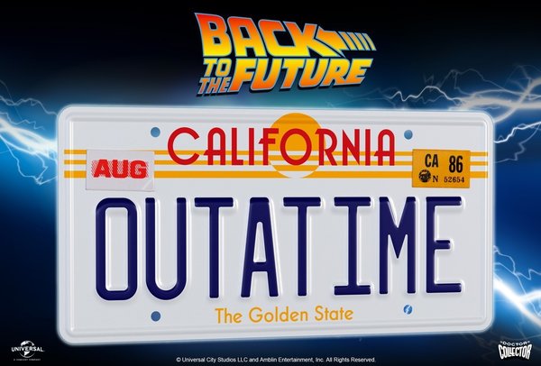 Back to the Future OUTATIME License Plate Replica - Zurück in die Zukunft