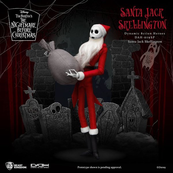 Nightmare before Christmas 8ction Heroes Actionfigur 1/9 Santa Jack Skellington 21 cm