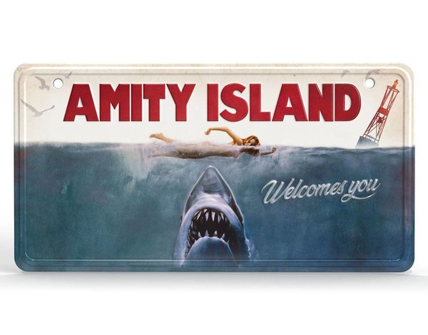 Der Weiße Hai Me­tall­schild Movie Poster