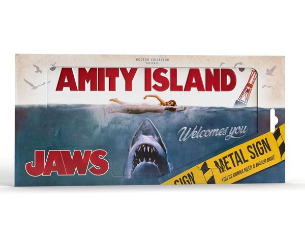 Der Weiße Hai Me­tall­schild Movie Poster