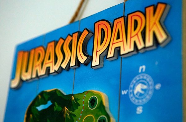 Jurassic Park WoodArts 3D Holzdruck Isla Nublar 30 x 40 cm