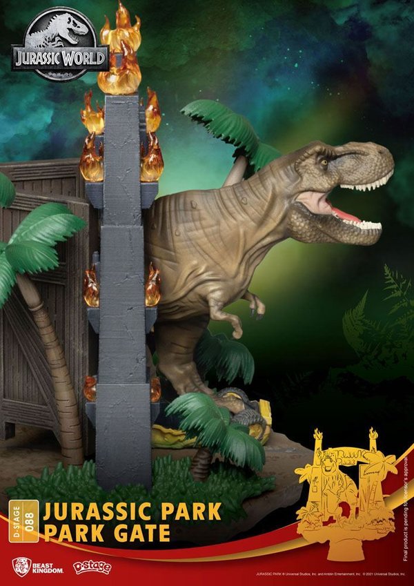 Jurassic Park D-Stage PVC Diorama Park Gate 15 cm