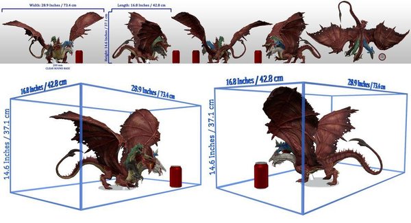 Dungeons & Dragons Icons of the Realms Premium Miniatur vorbemalt Gargantuan Tiamat 37 cm
