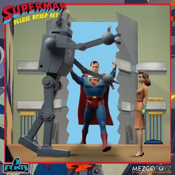 Superman The Mechanical Monsters (1941) 5 Points Actionfiguren Deluxe Box Set 10 cm