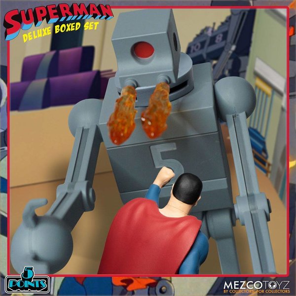 Superman The Mechanical Monsters (1941) 5 Points Actionfiguren Deluxe Box Set 10 cm