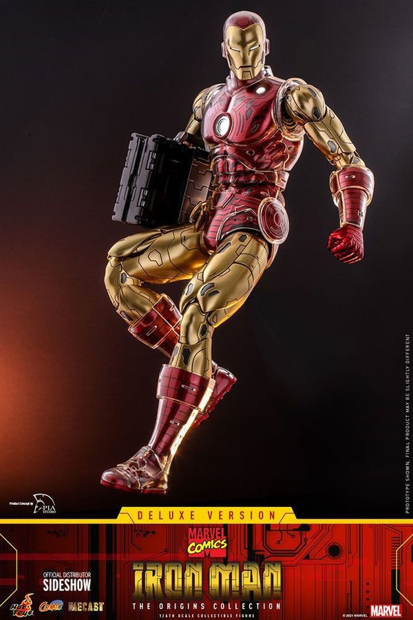 Marvel The Origins Collection Comic Masterpiece Actionfigur 1/6 Iron Man Deluxe Version 33 cm