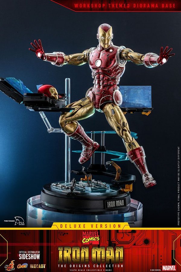 Marvel The Origins Collection Comic Masterpiece Actionfigur 1/6 Iron Man Deluxe Version 33 cm