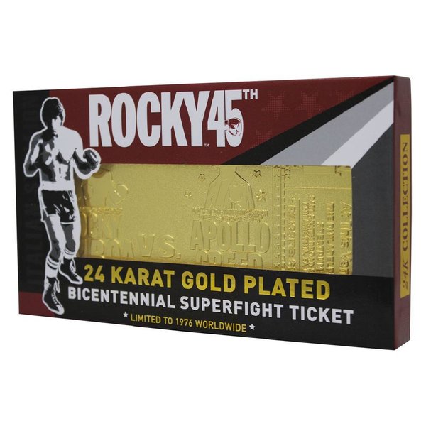 Rocky Replik 45th Anniversary Bicentennial Superfight Ticket (vergoldet)