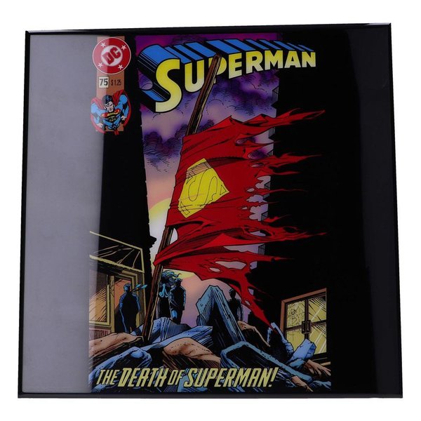 Superman Crystal Clear Picture Wanddekoration The Death of Superman 32 x 32 cm