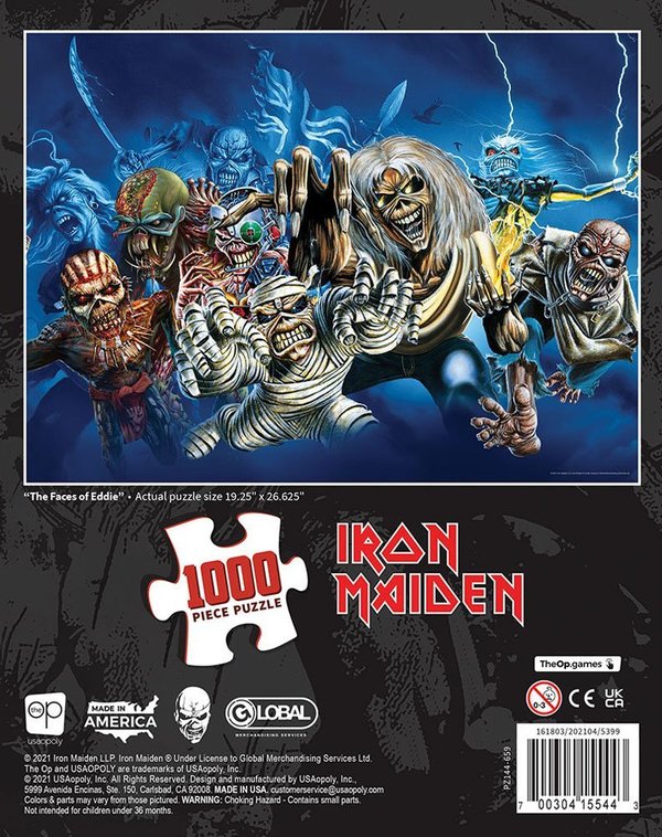 Iron Maiden Puzzle The Faces of Eddie (1000 Teile)