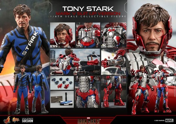 Iron Man 2 Movie Masterpiece Actionfigur 1/6 Tony Stark (Mark V Suit Up Version) 31 cm