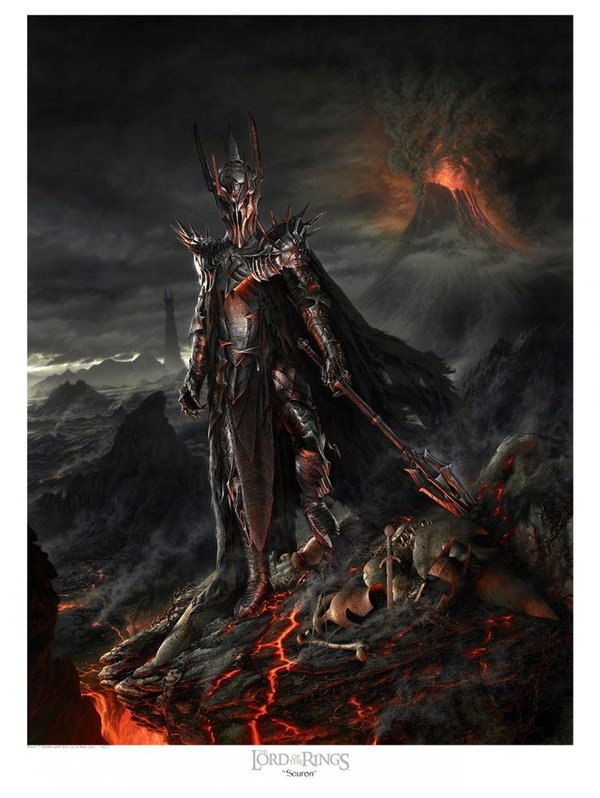 Herr der Ringe Kunstdruck Sauron Variant 46 x 61 cm