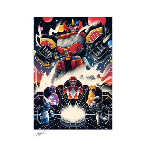 Power Rangers Kunstdruck Mighty Morphin Power Rangers! 46 x 61 cm - ungerahmt