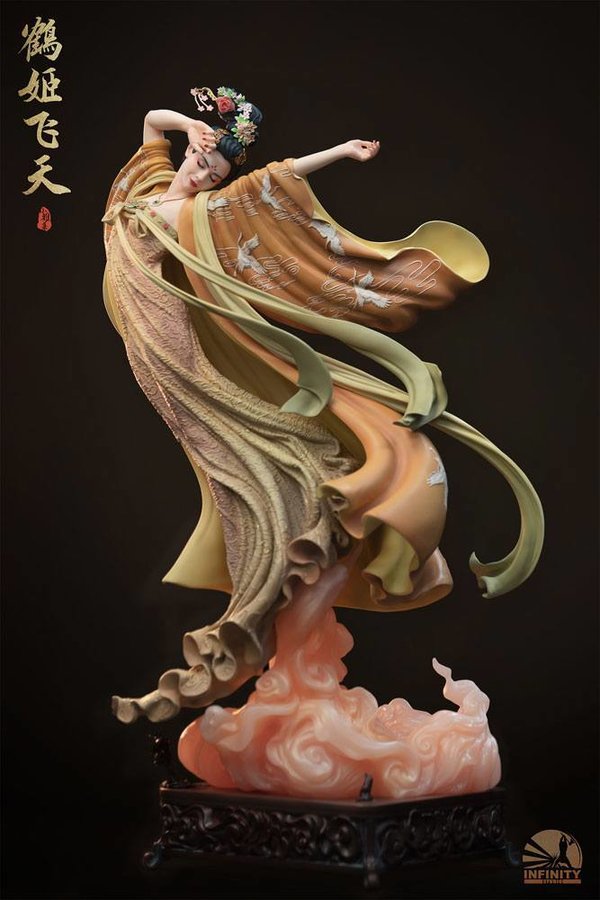 Infinity Studio Elegance Beauty Series Statue The Flying Princess Crane Elite Version 50 cm