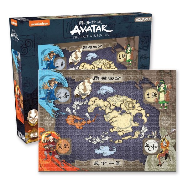 Avatar Der Herr der Elemente Puzzle Map (1000 Teile)