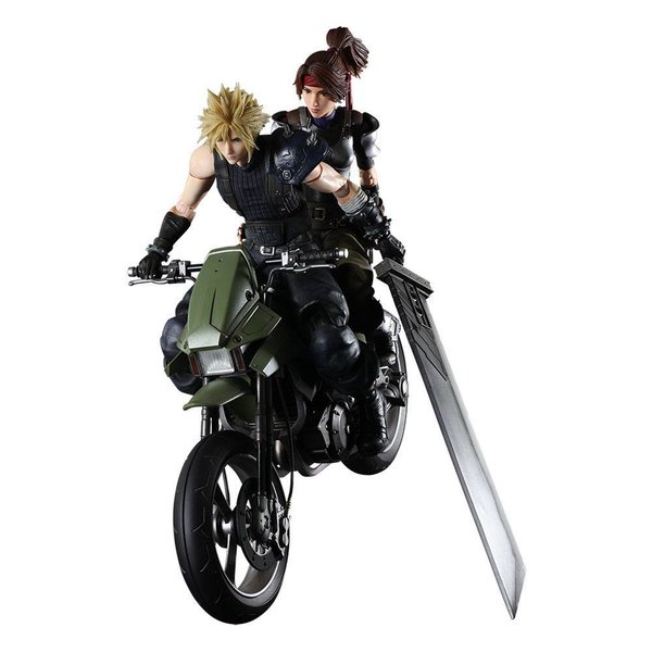 Final Fantasy VII Remake Play Arts Kai Actionfiguren & Fahrzeug Jessie, Cloud & Bike