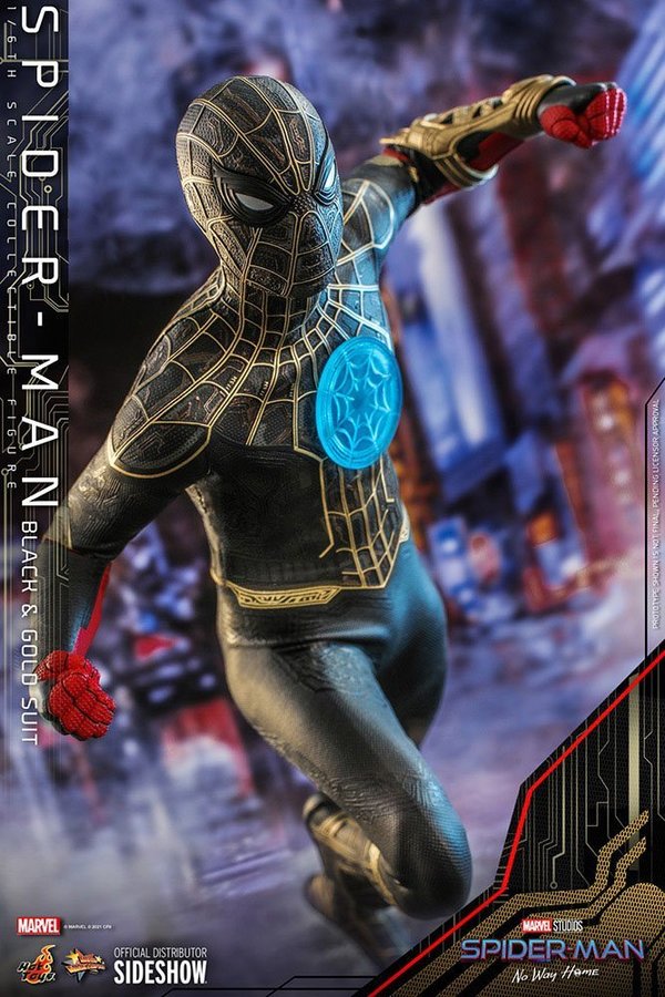 Spider-Man No Way Home Movie Masterpiece Actionfigur 1/6 Spider-Man (Black & Gold Suit) 30 cm