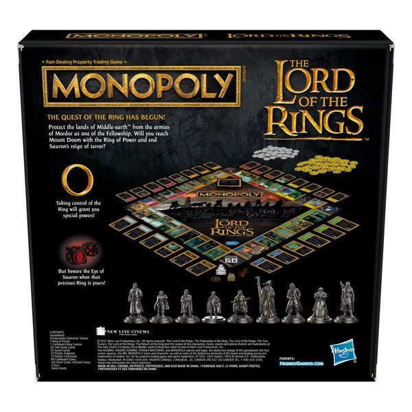 Herr der Ringe Brettspiel Monopoly Englische Version