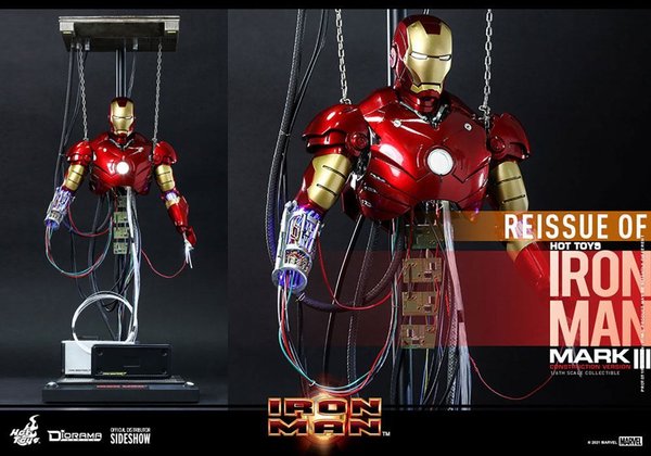 Iron Man Movie Masterpiece Actionfigur 1/6 Iron Man Mark III (Construction Version) 39 cm