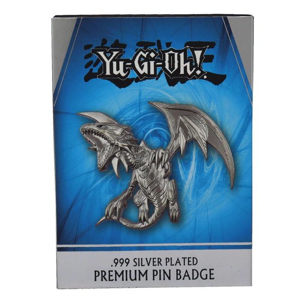 Yu-Gi-Oh! Ansteck-Pin Blue Eyes White Dragon (versilbert)