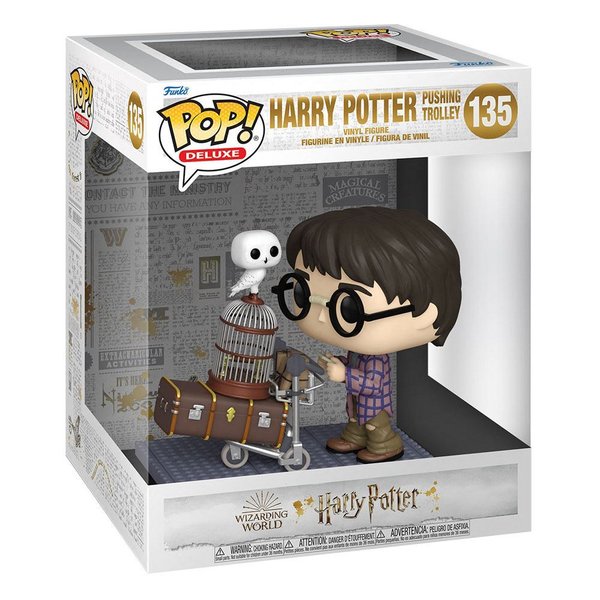 Harry Potter POP! Deluxe Vinyl Figur Harry Pushing Trolley 9 cm