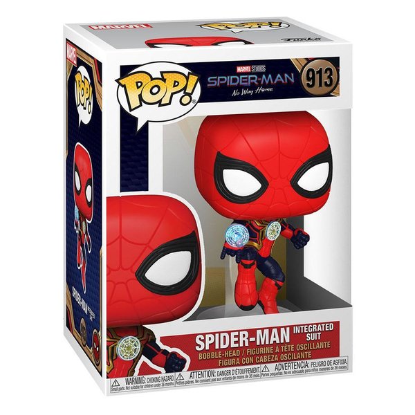 Spider-Man No Way Home POP! Vinyl Figur Spider-Man (Integrated Suit) 9 cm