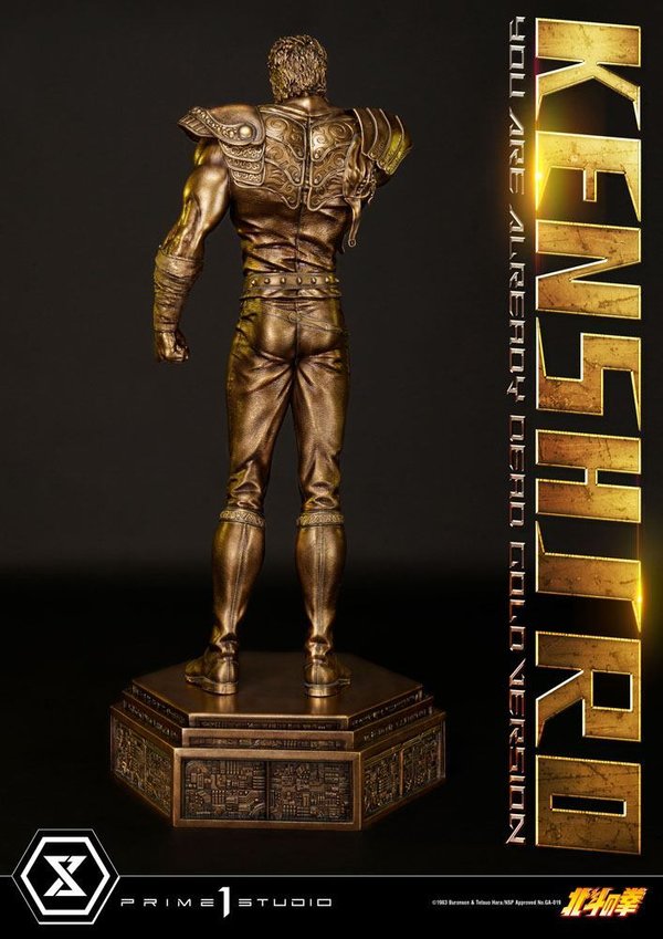 Fist of the North Star Statue 1/4 Kenshiro You Are Already Dead Gold Version 69 cm