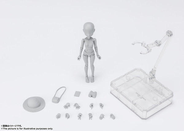 S.H. Figuarts Actionfigur Body Chan Ken Sugimori Edition DX Set (Gray Color Ver.) 13 cm