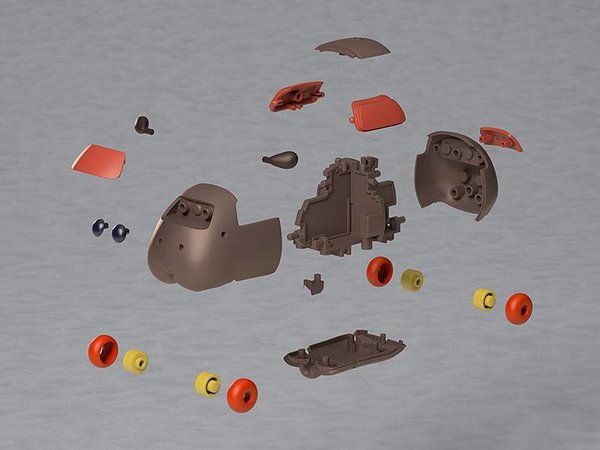 Pui Pui Molcar MODEROID Plastic Model Kit Molcar Armored Teddy 7 cm
