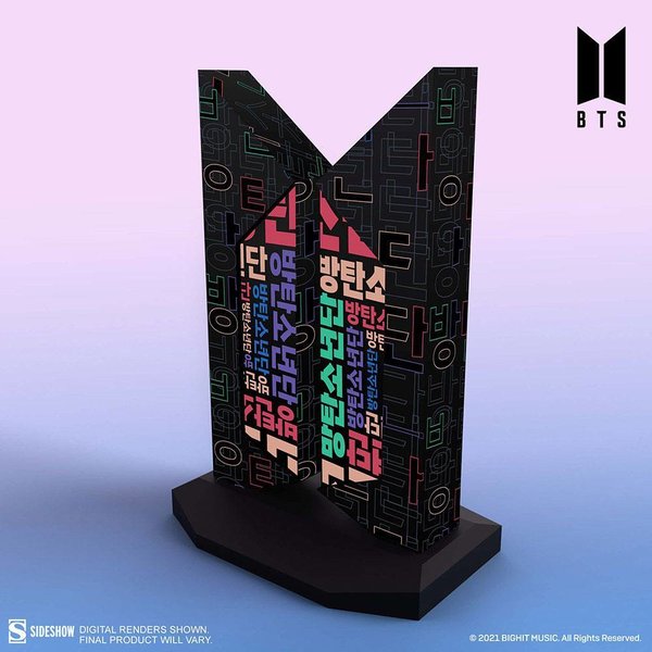 BTS Statue Premium BTS Logo Hangeul Edition 18 cm