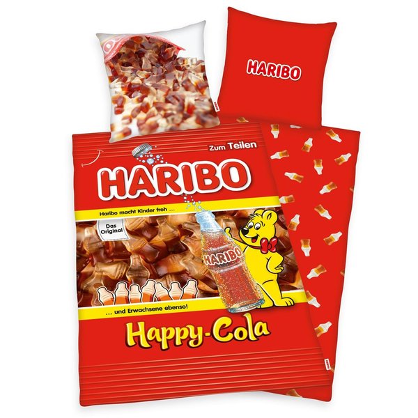 Haribo Bettwäsche Happy Cola 135 x 200 cm / 80 x 80 cm