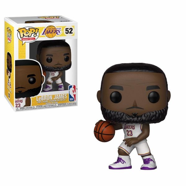 NBA POP! Sports Vinyl Figur LeBron James White Uniform (Lakers) 9 cm