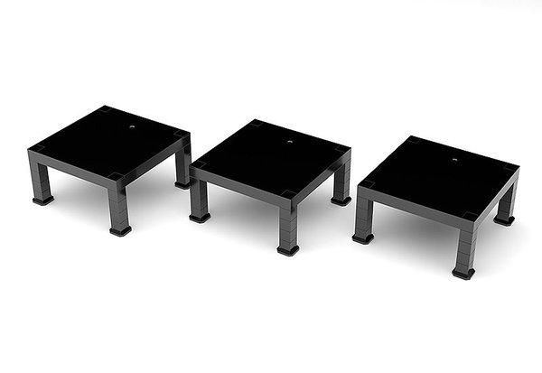 The Simple Stand Figurenständer 3er-Pack Build-On Type (Black)