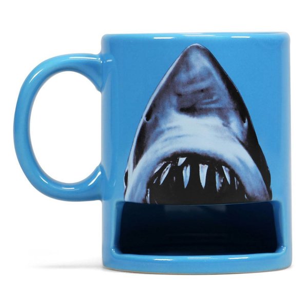 Der weiße Hai Tasse mit Keksfach