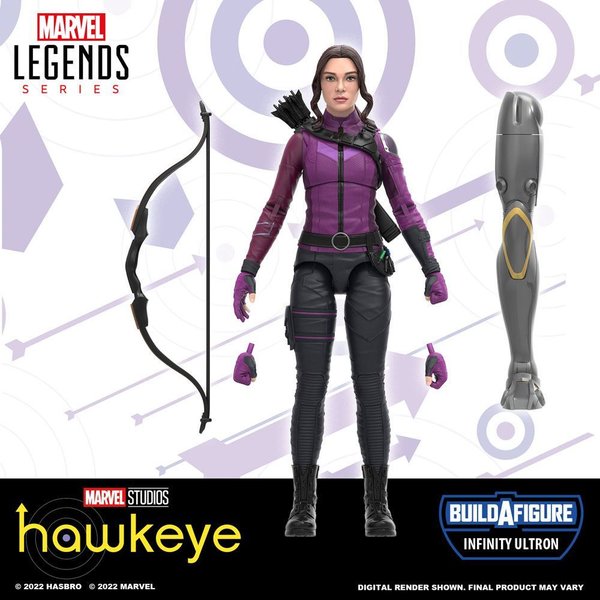 Hawkeye Marvel Legends Series Actionfigur 2022 Infinity Ultron BAF Kate Bishop 15 cm