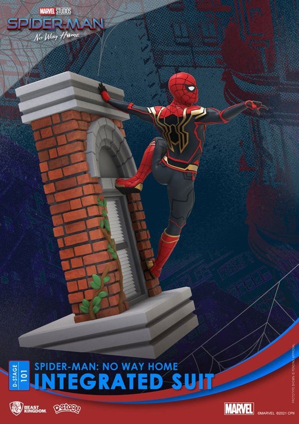 Spider-Man No Way Home D-Stage PVC Diorama Spider-Man Integrated Suit 16 cm