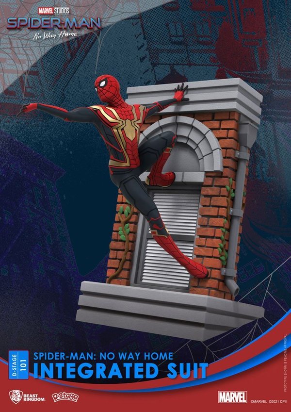 Spider-Man: No Way Home D-Stage PVC Diorama Spider-Man Integrated Suit Closed Box Version 16 cm