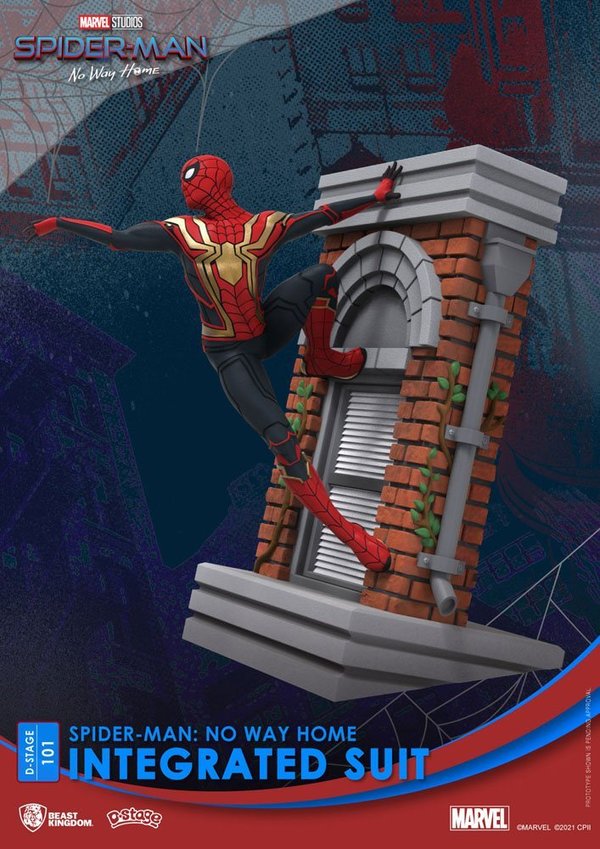 Spider-Man: No Way Home D-Stage PVC Diorama Spider-Man Integrated Suit Closed Box Version 16 cm