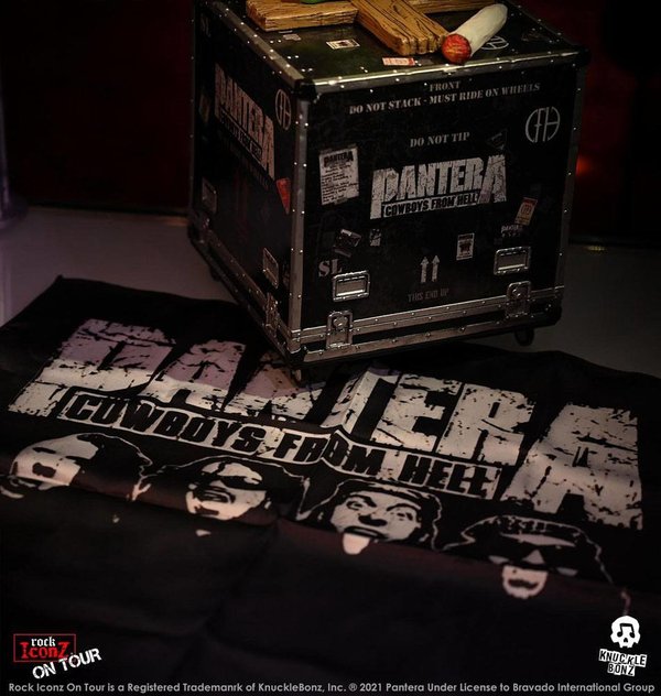 Pantera Rock Ikonz Cowboys From Hell On Tour Road Case Statue & Bühnenhintergrund Set
