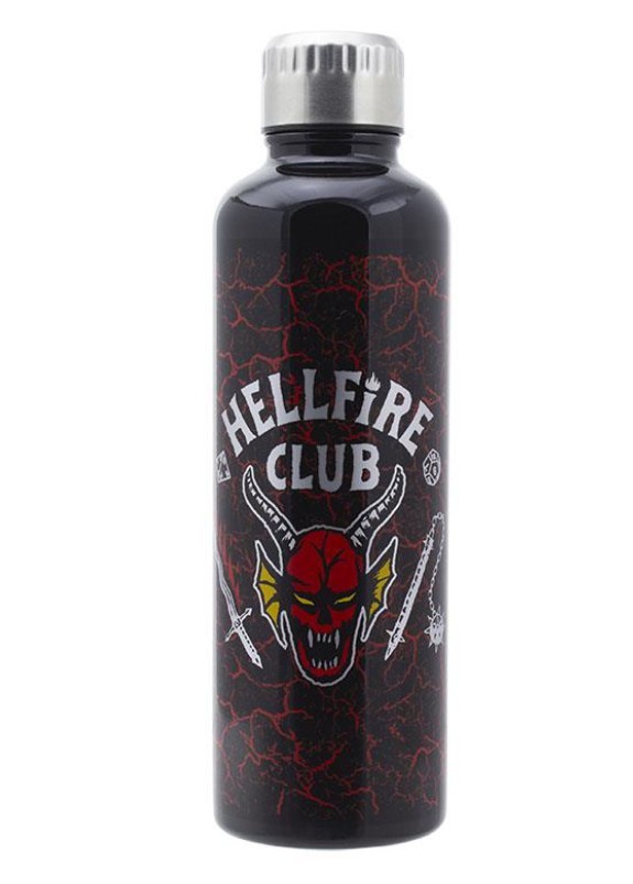 Stranger Things Hellfire Club Wasserflasche Metall