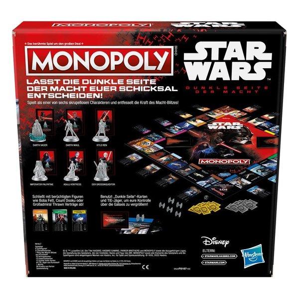 Star Wars Brettspiel Monopoly Dark Side Edition *Deutsche Version*