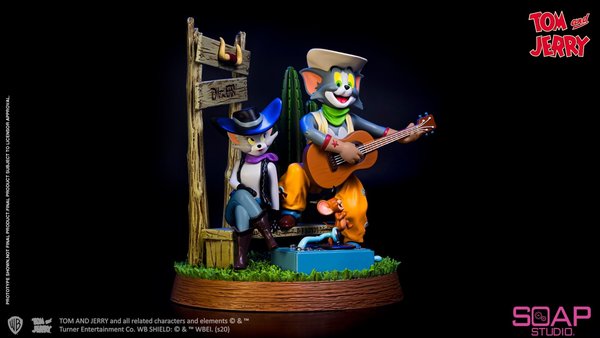 Tom & Jerry Cowboy PVC Statue