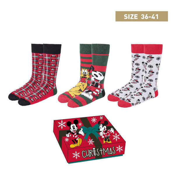 Disney Socken 3er-Pack Mickey Christmas Collection 36-41
