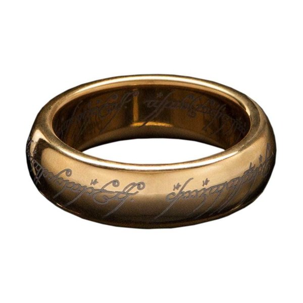 Herr der Ringe Wolfram-Ring Der Eine Ring (vergoldet) Größe 7