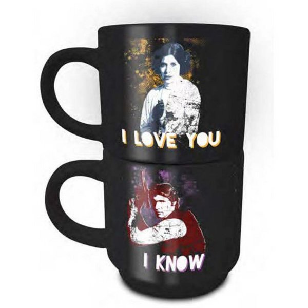 Star Wars Han and Leia Stack Mug Set